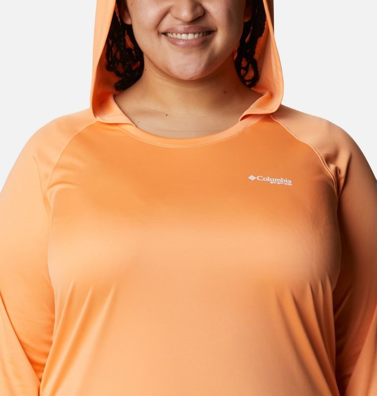 Women's Columbia PFG Tidal Tee Hoodie Orange | Plus Size CA-NA630